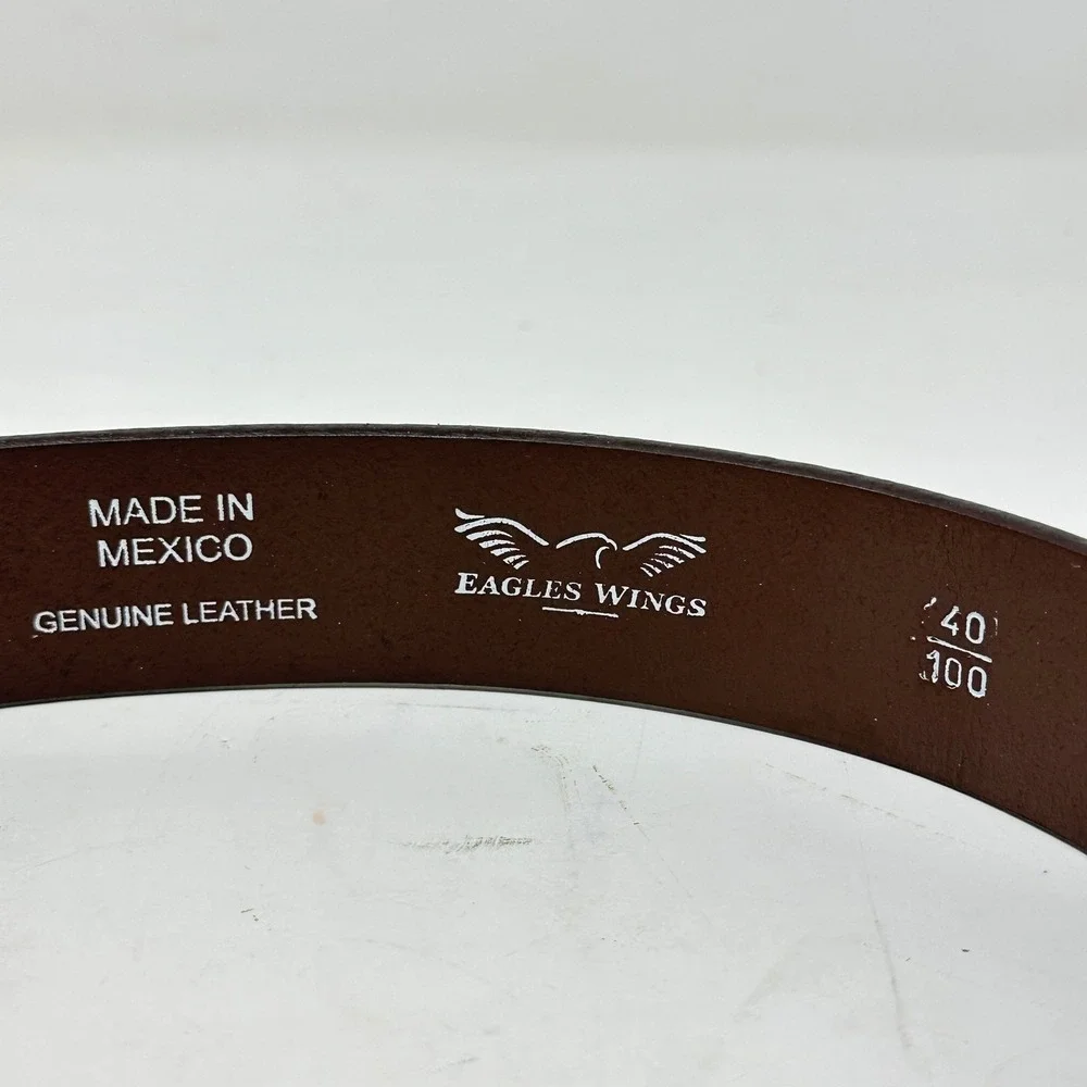 Mississippi State Bulldogs Mens Belt 40 Brown Leather MSU Embossed Logo College
